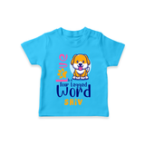 Let Your Kids Personality Shine With Our Collection of "Love is a Four Legged Word" Casual T-Shirts - SKY BLUE - 0 - 5 Months Old (Chest 17")