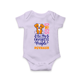 Keep it Playful And Stylish With Our Range of "Dogs Are My Favorite People" Customized Romper - LILAC - 0 - 3 Months Old (Chest 16")