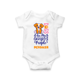 Keep it Playful And Stylish With Our Range of "Dogs Are My Favorite People" Customized Romper - WHITE - 0 - 3 Months Old (Chest 16")