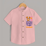 Keep it Playful And Stylish With Our Range of" Dogs Are My Favorite People" Shirts - PEACH - 0 - 6 Months Old (Chest 21")