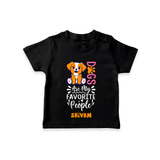 Keep it Playful And Stylish With Our Range of "Dogs Are My Favorite People" T-Shirts - BLACK - 0 - 5 Months Old (Chest 17")