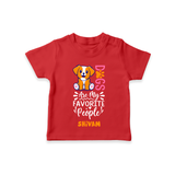 Keep it Playful And Stylish With Our Range of "Dogs Are My Favorite People" T-Shirts - RED - 0 - 5 Months Old (Chest 17")