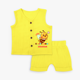 Transform Your Boys Look With The Addition of Our "Chatterbox " Customized Jabla set - YELLOW - 0 - 3 Months Old (Chest 9.8")