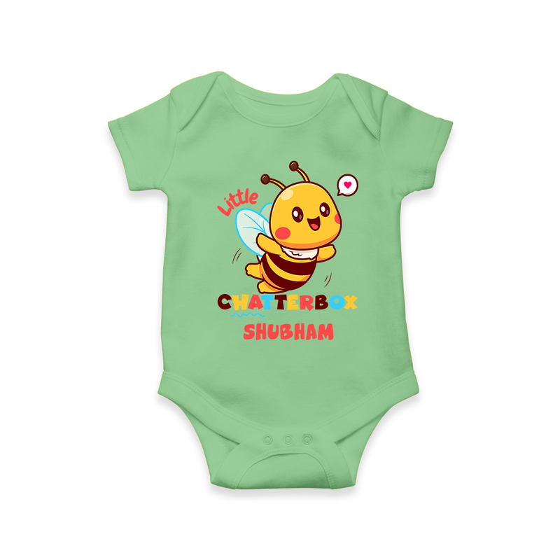 Transform Your Boys Look With The Addition of Our "Chatterbox " Fashionable Casual Romper - GREEN - 0 - 3 Months Old (Chest 16")