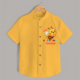 Transform Your Boys Look With The Addition of Our "Chatterbox " Fashionable Casual Shirts - YELLOW - 0 - 6 Months Old (Chest 21")