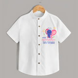 Keep Them Looking Cool And Comfortable With "Social Butterfly" Themed Casual Shirt - WHITE - 0 - 6 Months Old (Chest 21")