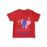 Keep Them Looking Cool And Comfortable With "Social Butterfly" Themed Casual T-Shirts - RED - 0 - 5 Months Old (Chest 17")