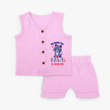 Keep Them Looking Cool And Comfortable With "My Bestie Has Paws" Trendy Customized Jabla set - LAVENDER ROSE - 0 - 3 Months Old (Chest 9.8")