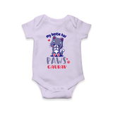 Keep Them Looking Cool And Comfortable With "My Bestie Has Paws" Trendy Customized Romper - LILAC - 0 - 3 Months Old (Chest 16")