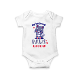 Keep Them Looking Cool And Comfortable With "My Bestie Has Paws" Trendy Customized Romper - WHITE - 0 - 3 Months Old (Chest 16")