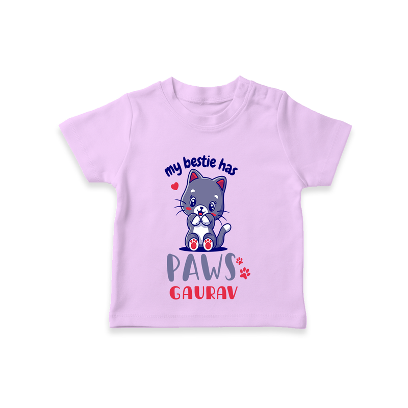 Keep Them Looking Cool And Comfortable With "My Bestie Has Paws" Trendy Casual T-Shirts - LILAC - 0 - 5 Months Old (Chest 17")