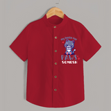 Keep Them Looking Cool And Comfortable With "My Bestie Has Paws" Trendy Casual Shirts. - RED - 0 - 6 Months Old (Chest 21")