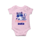 Make Dressing Up Fun And Enjoyable With "Meowsome"  Themed Customized Romper - BABY PINK - 0 - 3 Months Old (Chest 16")