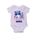 Make Dressing Up Fun And Enjoyable With "Meowsome"  Themed Customized Romper - LILAC - 0 - 3 Months Old (Chest 16")