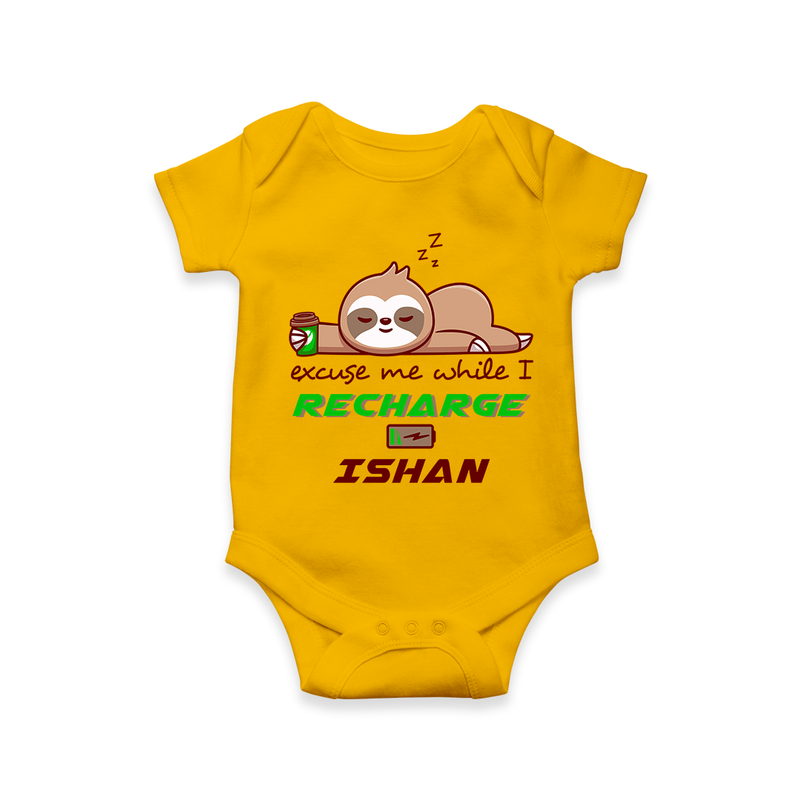 Make Sure Your Son is Always Dressed Appropriately With Our " Excuse Me While I Recharge" Customized Romper