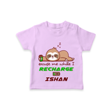 Make Sure Your Son is Always Dressed Appropriately With Our " Excuse Me While I Recharge" Casual T-Shirts - LILAC - 0 - 5 Months Old (Chest 17")