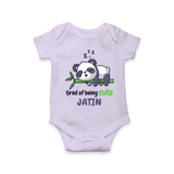 Refresh Your Sons Wardrobe With "Tired Of Being Cute " Customized Romper - LILAC - 0 - 3 Months Old (Chest 16")