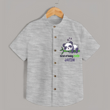 Refresh Your Sons Wardrobe With "Tired Of Being Cute " Casual Shirts. - GREY MELANGE - 0 - 6 Months Old (Chest 21")