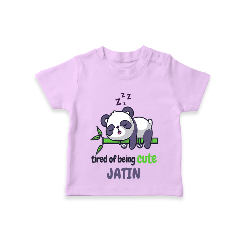 Refresh Your Sons Wardrobe With "Tired Of Being Cute " Casual T-Shirts - LILAC - 0 - 5 Months Old (Chest 17")