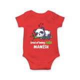 Refresh Your Sons Wardrobe With "Tired Of Being Cute " Customized Romper