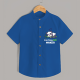 Refresh Your Sons Wardrobe With "Tired Of Being Cute " Casual Shirts. - COBALT BLUE - 0 - 6 Months Old (Chest 21")