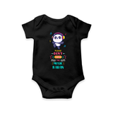 Update And Refresh Your Sons Wardrobe With Our "Don't Stop The Music-Panda" Versatile Casual Romper - BLACK - 0 - 3 Months Old (Chest 16")