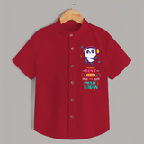 Update And Refresh Your Sons Wardrobe With Our "Don't Stop The Music-Panda" Versatile Casual Shirts - RED - 0 - 6 Months Old (Chest 21")