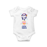 Update And Refresh Your Sons Wardrobe With Our "Don't Stop The Music-Panda" Versatile Casual Romper - WHITE - 0 - 3 Months Old (Chest 16")