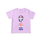 Update And Refresh Your Sons Wardrobe With Our "Don't Stop The Music-Panda" Versatile Casual T-Shirts - LILAC - 0 - 5 Months Old (Chest 17")