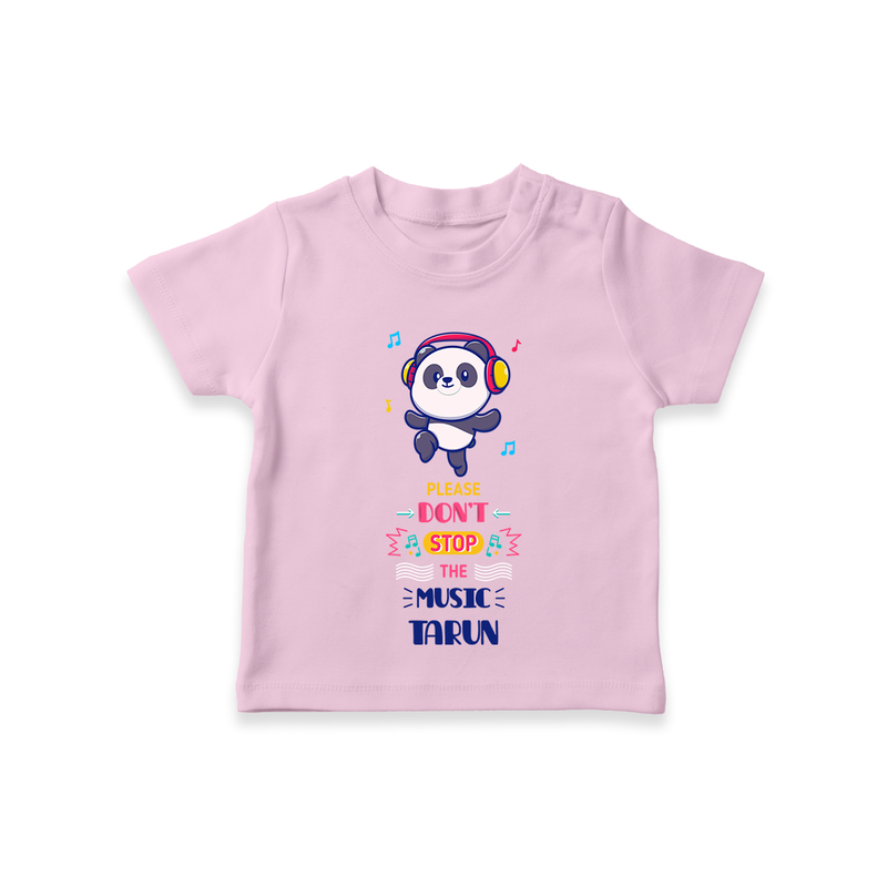 Update And Refresh Your Sons Wardrobe With Our "Don't Stop The Music-Panda" Versatile Casual T-Shirts - PINK - 0 - 5 Months Old (Chest 17")