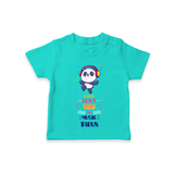 Update And Refresh Your Sons Wardrobe With Our "Don't Stop The Music-Panda" Versatile Casual T-Shirts - TEAL - 0 - 5 Months Old (Chest 17")