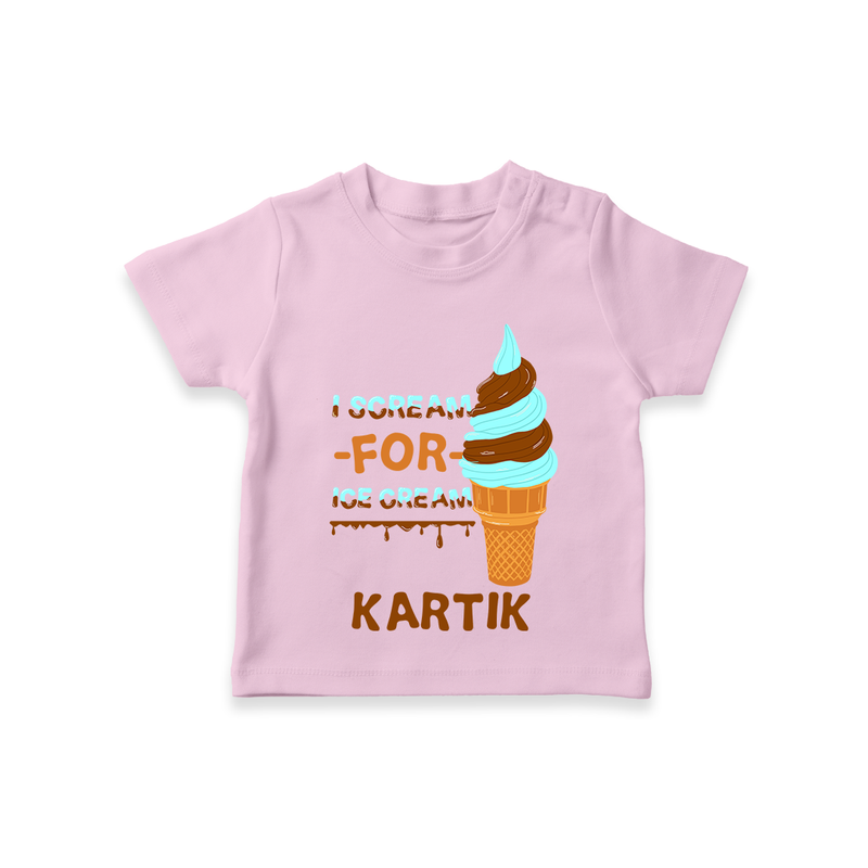 Keep Them Looking Cool With Our "Ice-Scream" Trendy T-Shirts - PINK - 0 - 5 Months Old (Chest 17")