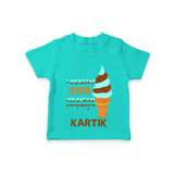 Keep Them Looking Cool With Our "Ice-Scream" Trendy T-Shirts - TEAL - 0 - 5 Months Old (Chest 17")