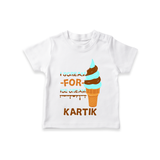 Keep Them Looking Cool With Our "Ice-Scream" Trendy T-Shirts - WHITE - 0 - 5 Months Old (Chest 17")