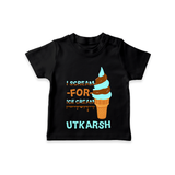 Keep Them Looking Cool With Our "Ice-Scream" Trendy T-Shirts - BLACK - 0 - 5 Months Old (Chest 17")