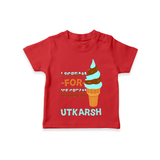 Keep Them Looking Cool With Our "Ice-Scream" Trendy T-Shirts - RED - 0 - 5 Months Old (Chest 17")