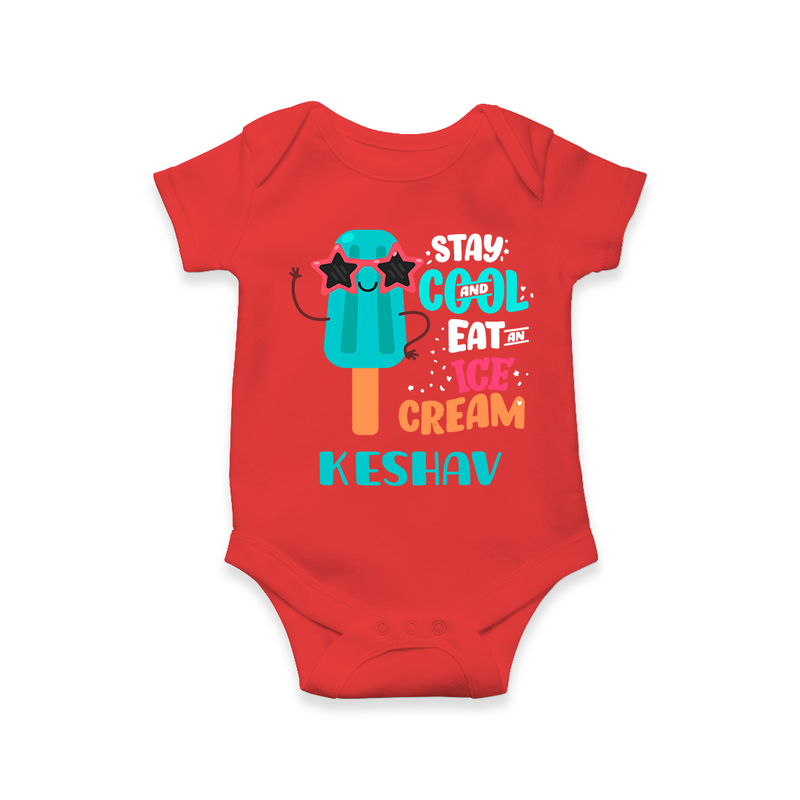 Bring a Sense of Individuality to Your Sons Wardrobe With Our "Stay Cool Eat Ice Cream" Casual Romper