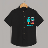 Bring a Sense of Individuality to Your Sons Wardrobe With Our "Stay Cool Eat Ice Cream" Casual Shirts - BLACK - 0 - 6 Months Old (Chest 21")