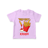 Update Your Sons Fashion Game With Our "Fry - Yay" Cool Casual T-Shirts - LILAC - 0 - 5 Months Old (Chest 17")