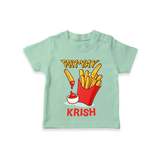 Update Your Sons Fashion Game With Our "Fry - Yay" Cool Casual T-Shirts - MINT GREEN - 0 - 5 Months Old (Chest 17")