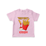 Update Your Sons Fashion Game With Our "Fry - Yay" Cool Casual T-Shirts - PINK - 0 - 5 Months Old (Chest 17")