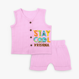 Modernize Your Son's Clothing Collection With Our "Stay Cool" Customized Jabla set - LAVENDER ROSE - 0 - 3 Months Old (Chest 9.8")