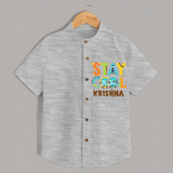 Modernize Your Son's Clothing Collection With Our "Stay Cool" Casual Shirts - GREY MELANGE - 0 - 6 Months Old (Chest 21")
