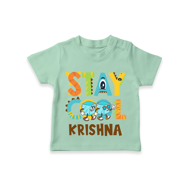 Modernize Your Son's Clothing Collection With Our "Stay Cool" Casual T-Shirts - MINT GREEN - 0 - 5 Months Old (Chest 17")