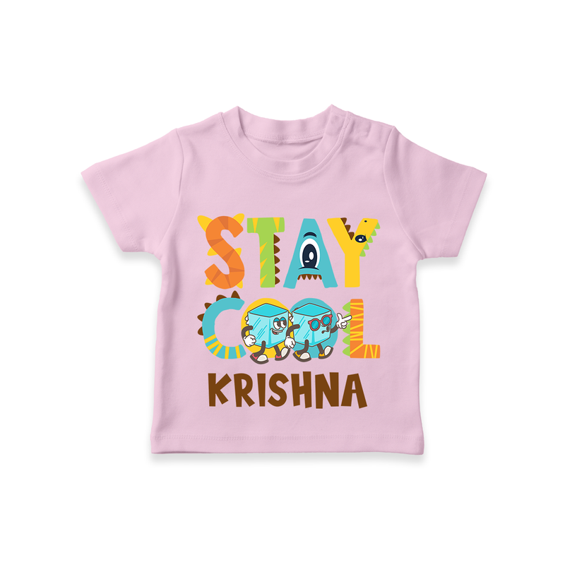 Modernize Your Son's Clothing Collection With Our "Stay Cool" Casual T-Shirts - PINK - 0 - 5 Months Old (Chest 17")