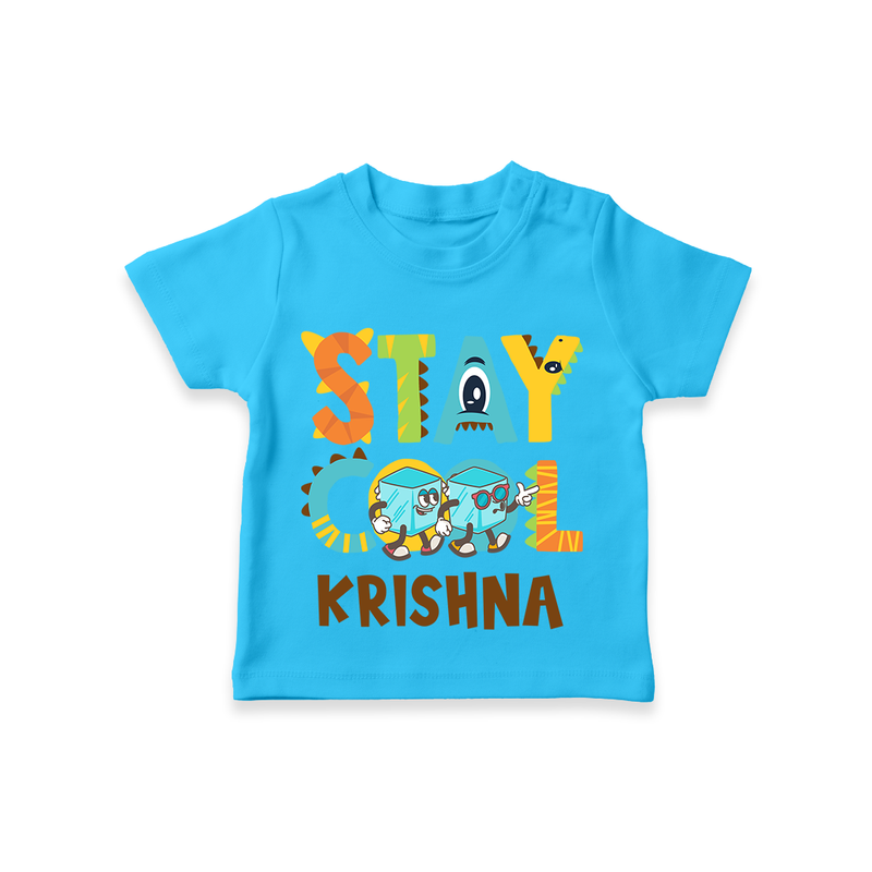 Modernize Your Son's Clothing Collection With Our "Stay Cool" Casual T-Shirts - SKY BLUE - 0 - 5 Months Old (Chest 17")