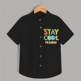 Modernize Your Son's Clothing Collection With Our "Stay Cool" Casual Shirts - BLACK - 0 - 6 Months Old (Chest 21")