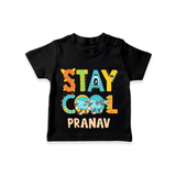 Modernize Your Son's Clothing Collection With Our "Stay Cool" Casual T-Shirts - BLACK - 0 - 5 Months Old (Chest 17")