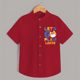 Make Getting Dressed Fun For Your Son With Our "Let's Go Play" Range of Playful Shirts - RED - 0 - 6 Months Old (Chest 21")