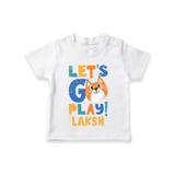 Make Getting Dressed Fun For Your Son With Our "Let's Go Play" Range of Playful T-Shirts - WHITE - 0 - 5 Months Old (Chest 17")